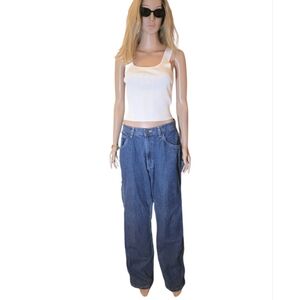 Key Brand Indigo Blue Carpenter Jeans Painter Pants 32"x32" Men's Sizing